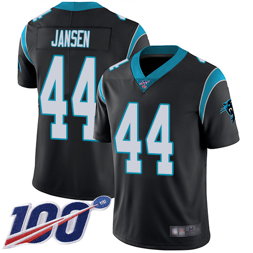 Carolina Panthers Limited Black Men J.J. Jansen Home Jersey NFL Football 44 100th Season Vapor Untouchable